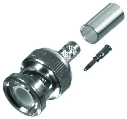 RF Industries, BNC Male Crimp Connector for RG8X, LMR240 (RFB1107-1X)